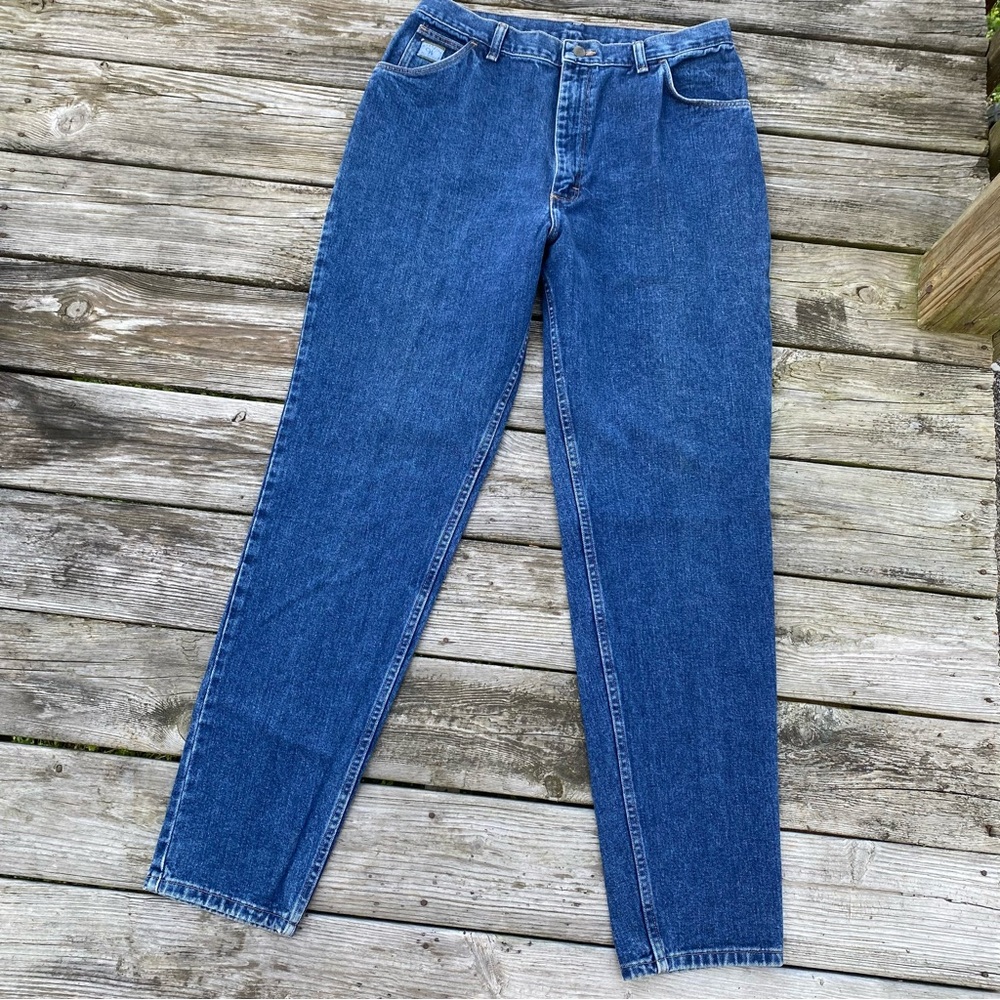 Vtg. Wrangler for Her Tall Inseam Straight Leg High Rise Mom Jeans Size 31